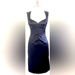 NEW 💯 AUTHENTIC BLACK DOLCE & GABBANA SHEATH CAP SLEEVE DRESS NWT SIZE 28/42!